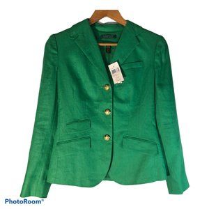Ralph Lauren Green Linen Blazer NWT